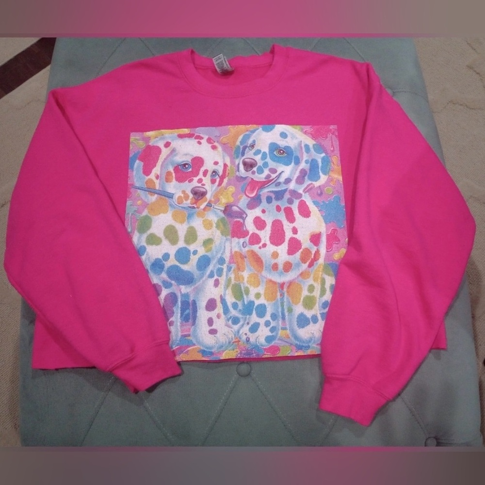 Cropped Lisa Frank sweater